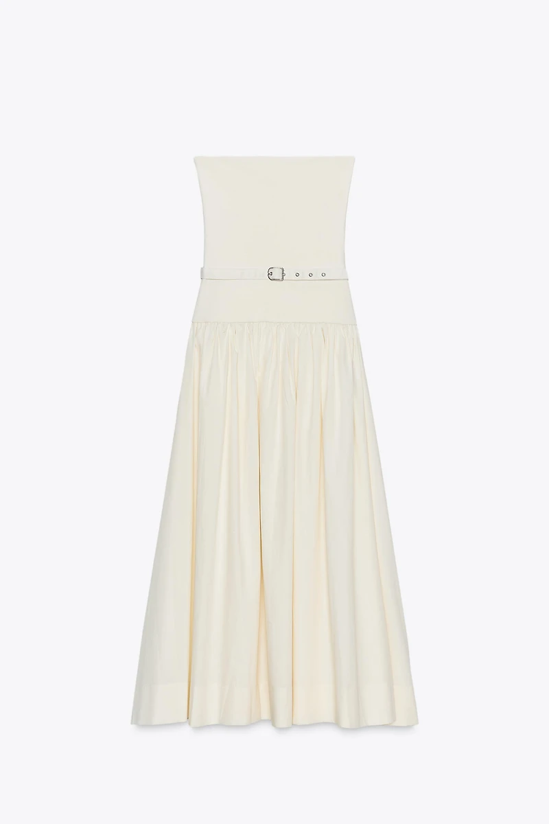 BELTED COMBINATION DRESS