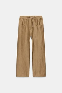 ZW COLLECTION LINEN BLEND PANTS