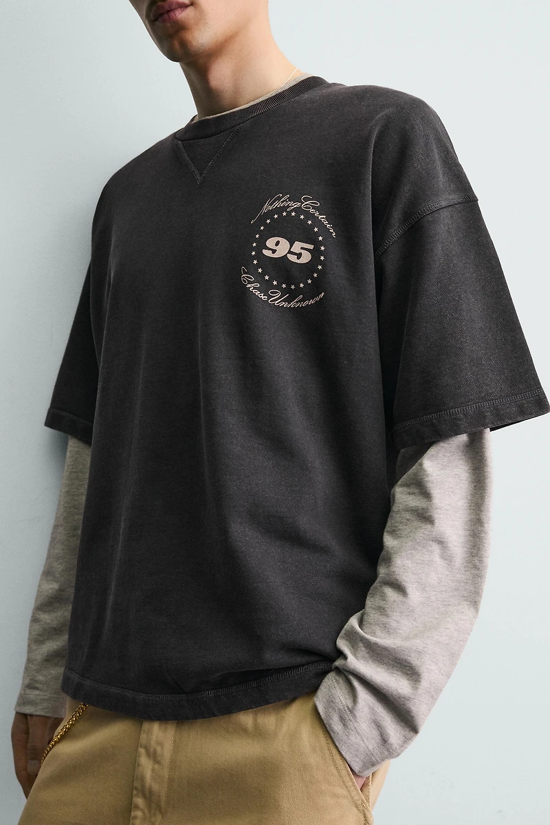 WASHED HORSES GRAPHIC SWEATSHIRT