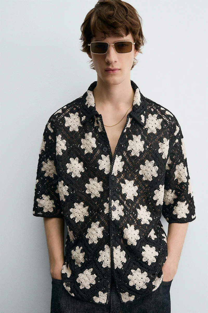 CROCHET TEXTURED SHIRT