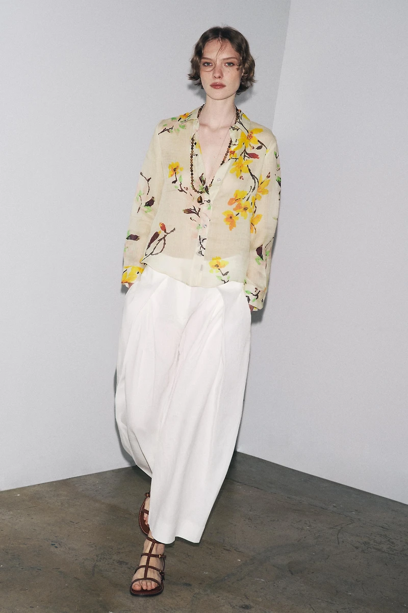 ZW COLLECTION RAMIE FLORAL SHIRT
