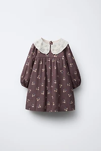 FLORAL PRINT TEXTURE DRESS