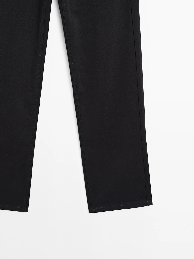 Pantalon straight mid-rise