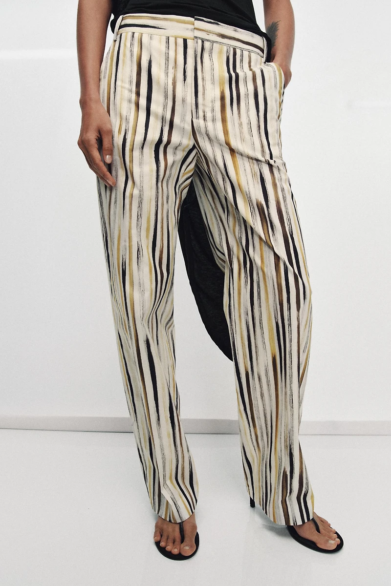 PANTALON POPELINE À RAYURES ZW COLLECTION