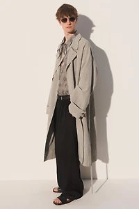 RELAXED FIT VISCOSE-LINEN PARKA