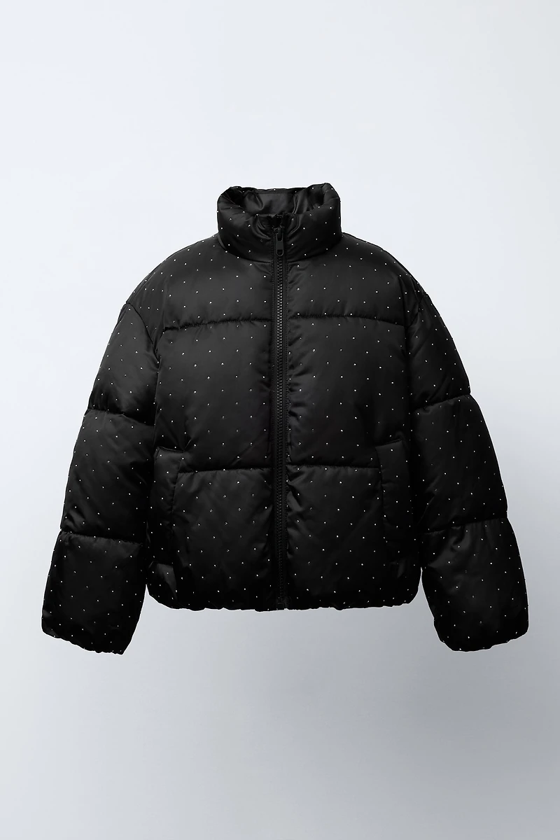 RHINESTONE PUFFER JACKET