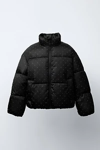 RHINESTONE PUFFER JACKET