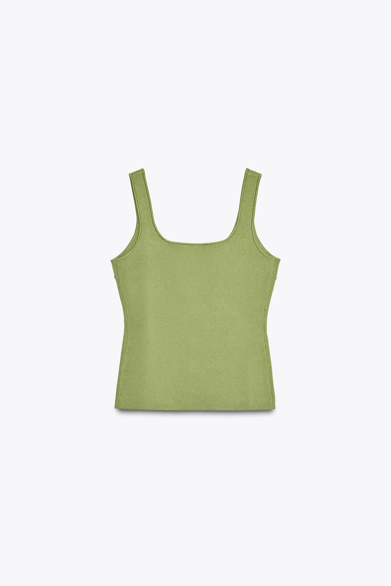 PLAIN KNIT CORSET TOP