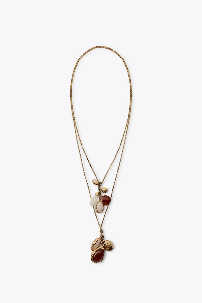 LOT DE 2 COLLIERS PIERRES