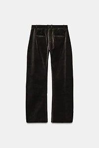 ZW COLLECTION VELVET TAPERED PANTS