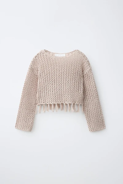 FRINGED KNIT JUMPER