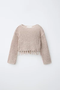 FRINGED KNIT JUMPER