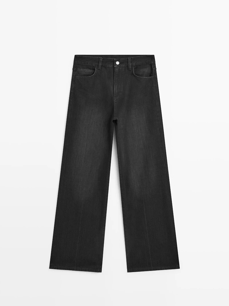 Jean straight taille haute