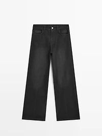 Jean straight taille haute