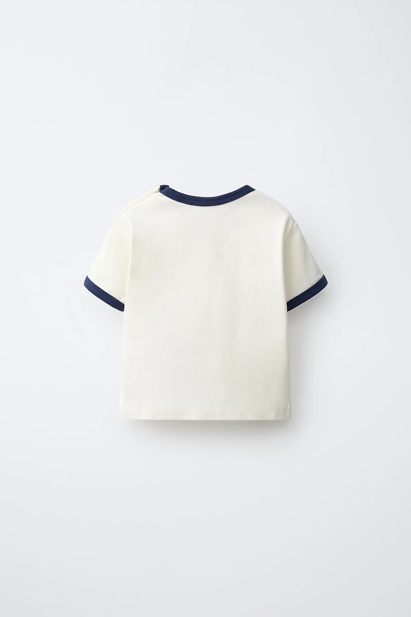 CONTRAST TRIM T-SHIRT