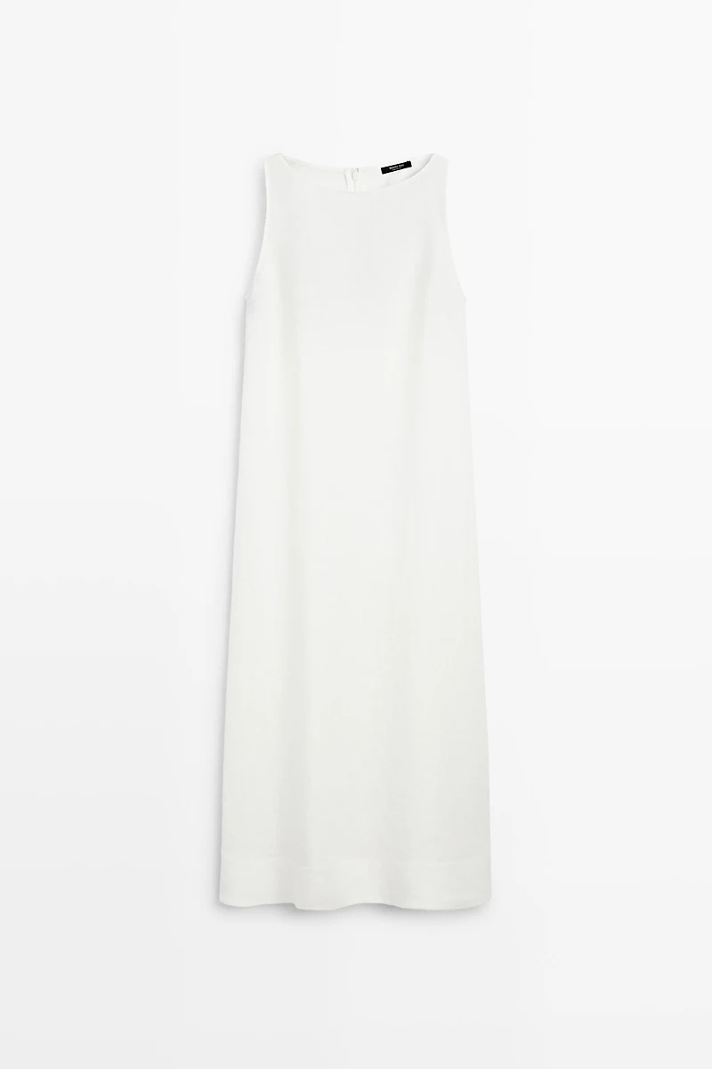 Robe encolure américaine 100 % lin