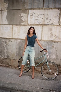 ASYMMETRIC RUCHED TOP