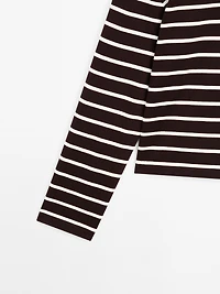 100% cotton striped polo shirt