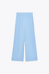 PLEATED WIDE LEG PANTS