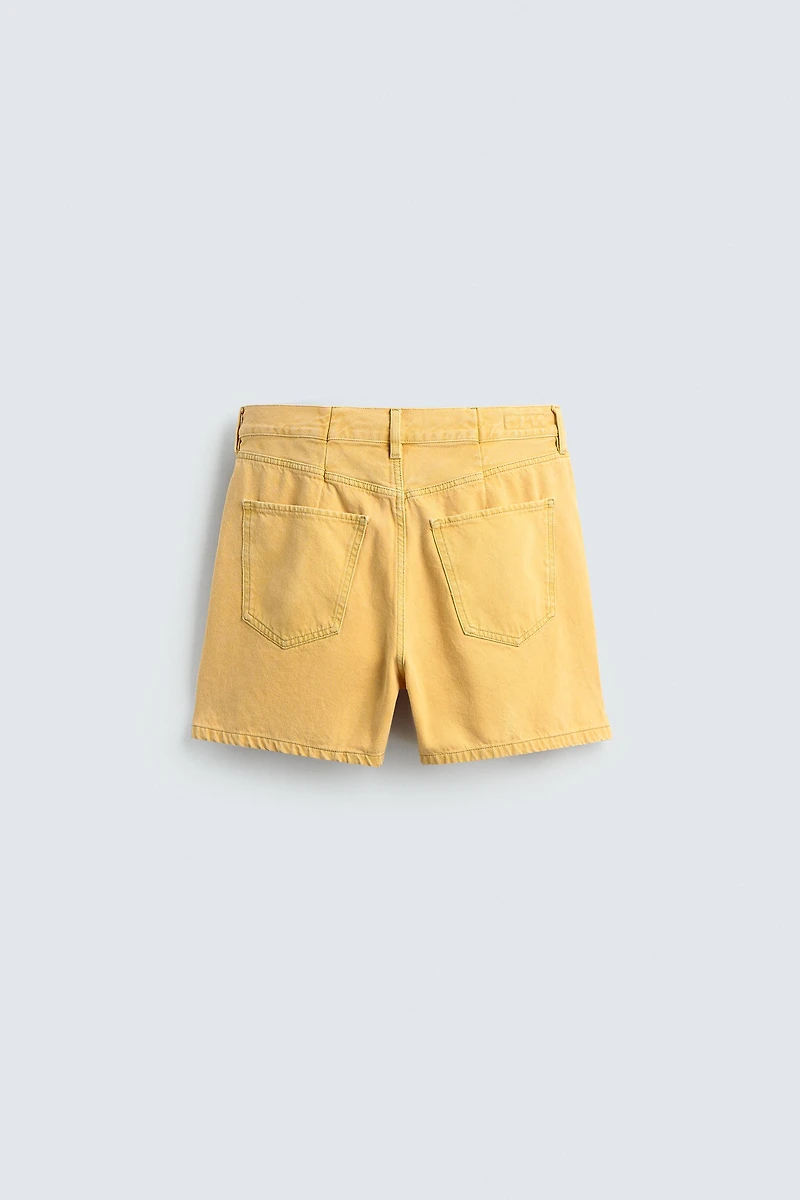 BERMUDA EN JEAN RELAXED FIT COULEUR