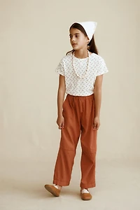 POINTELLE TULIP T-SHIRT CREATED BY CARAMEL LONDON X ZARA