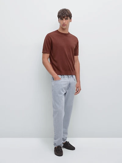 T-shirt en maille à manches courtes