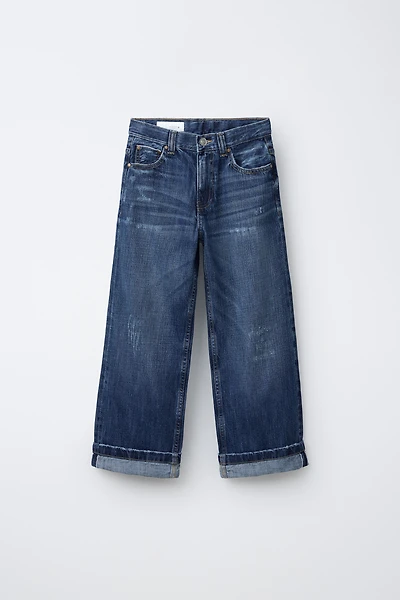 LOOSE FIT SELVEDGE CUFFED JEANS