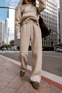 WIDE LEG FLEECE PANTS