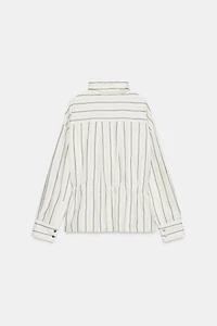 STRIPED PAJAMA SHIRT WITH POCKETS