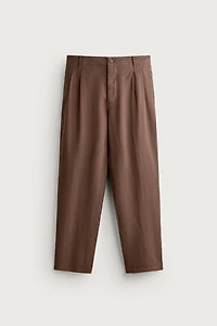 HEMP AND COTTON RELAXED FIT PANTS