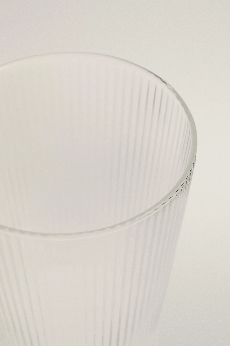 BOROSILICATE GLASS MUG WITH LINES