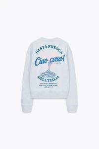 TEXT PRINT SWEATSHIRT