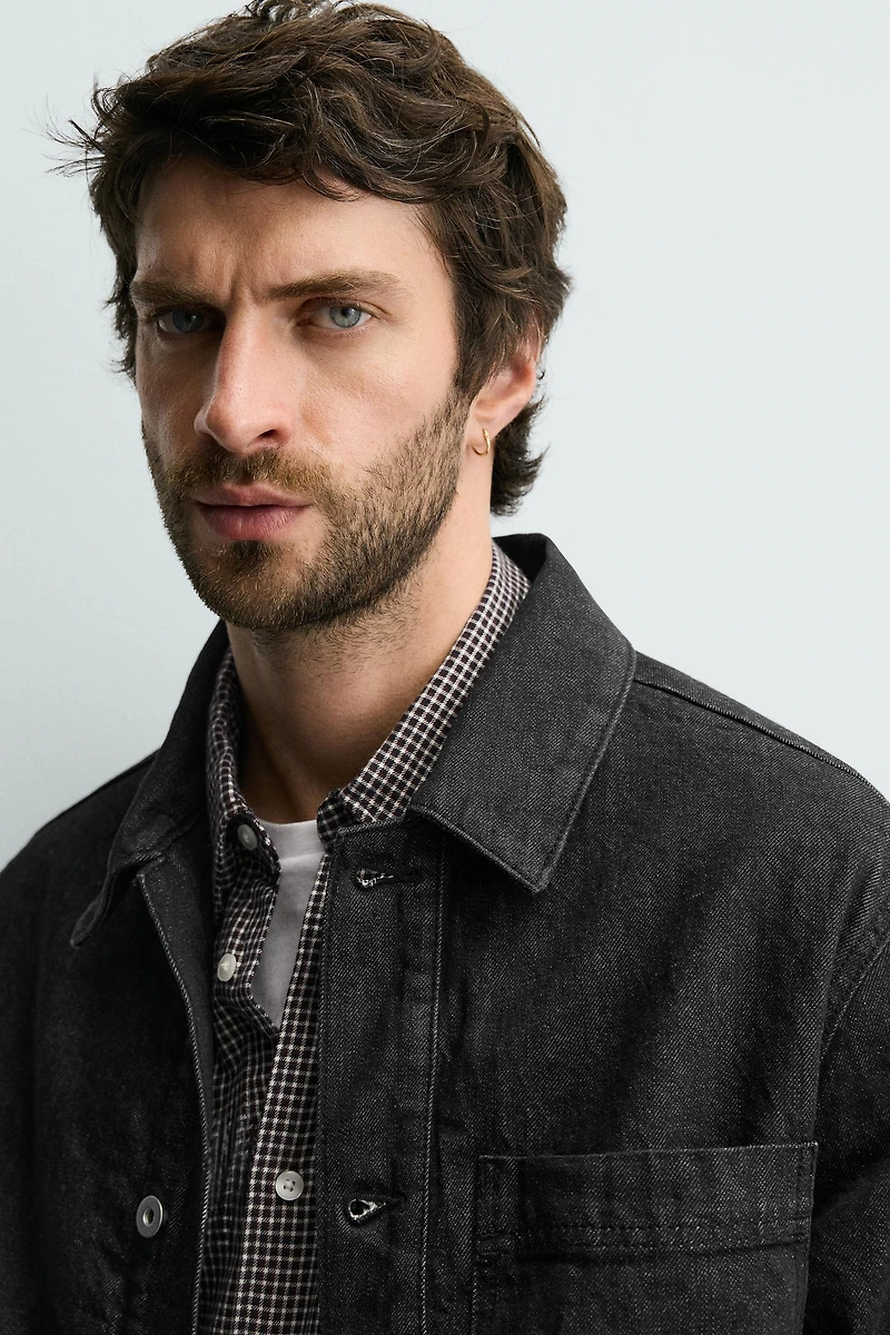 QUILTED DENIM OVERSHIRT