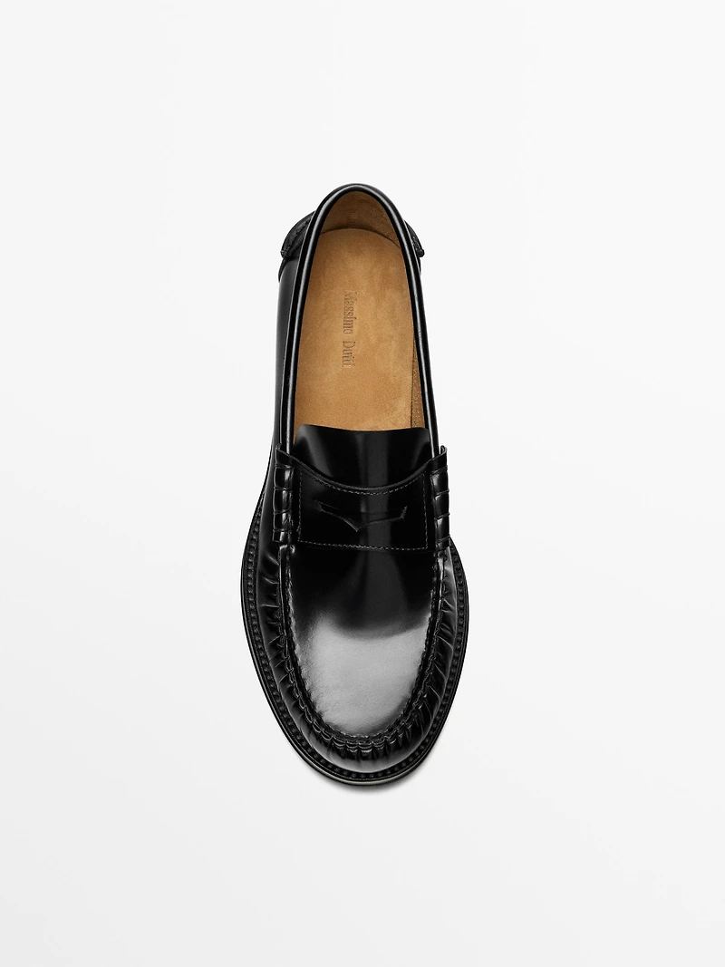 Soft leather loafers