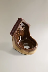 CHRISTMAS HOUSE CERAMIC TEALIGHT HOLDER