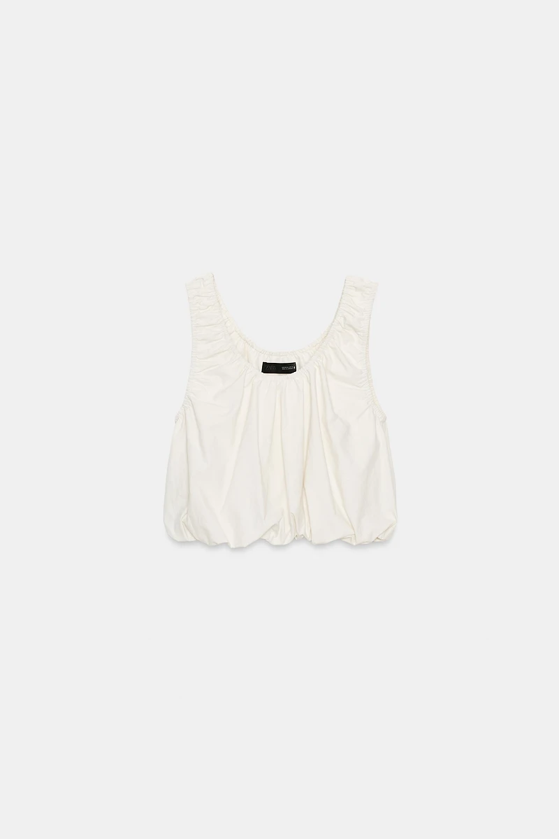 POPLIN BALLOON TOP