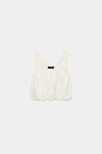 POPLIN BALLOON TOP