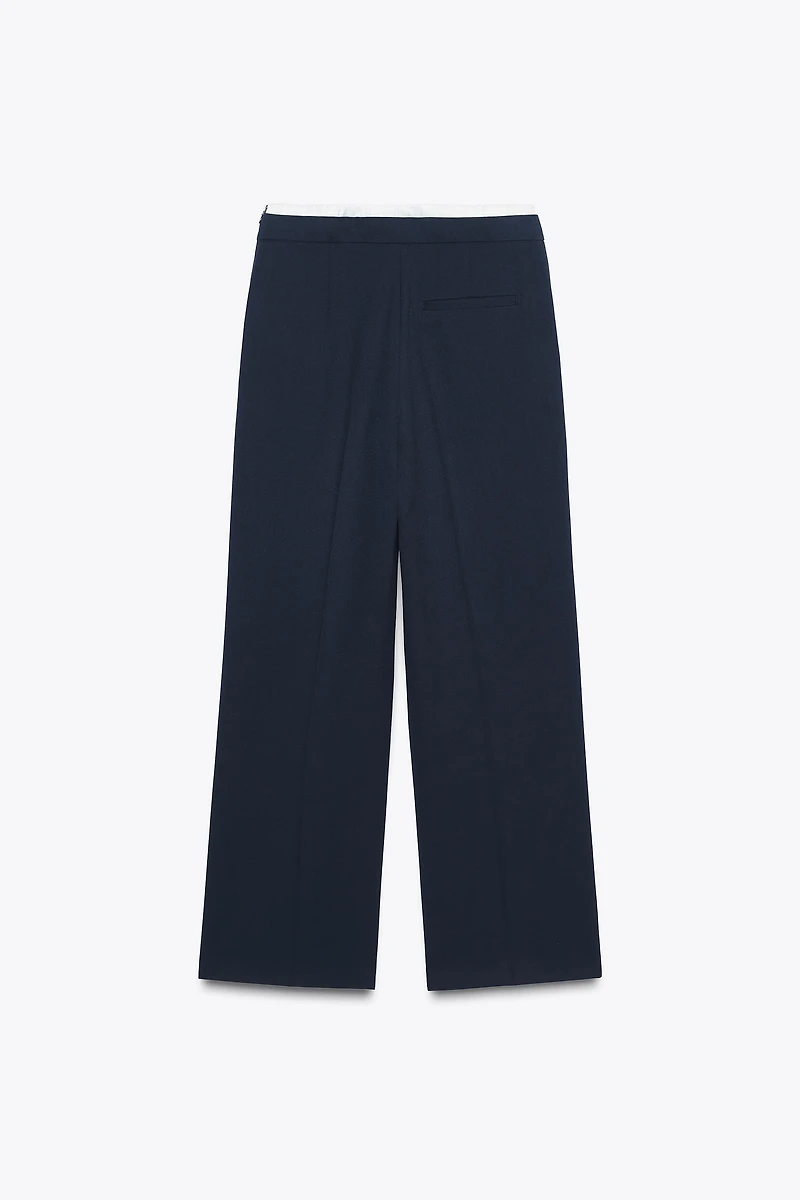 DOUBLE WAIST STRAIGHT LEG PANTS