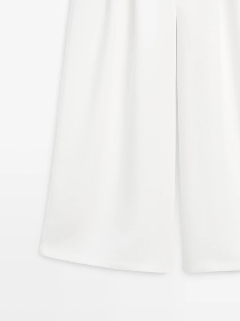 Pantalon wide leg à plis