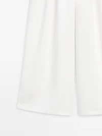 Pantalon wide leg à plis