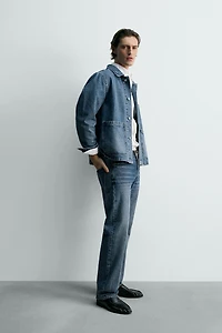RELAXED FIT DENIM JACKET WITH POCKETS