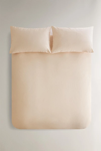 TEXTURED STRIPED DUVET COVER