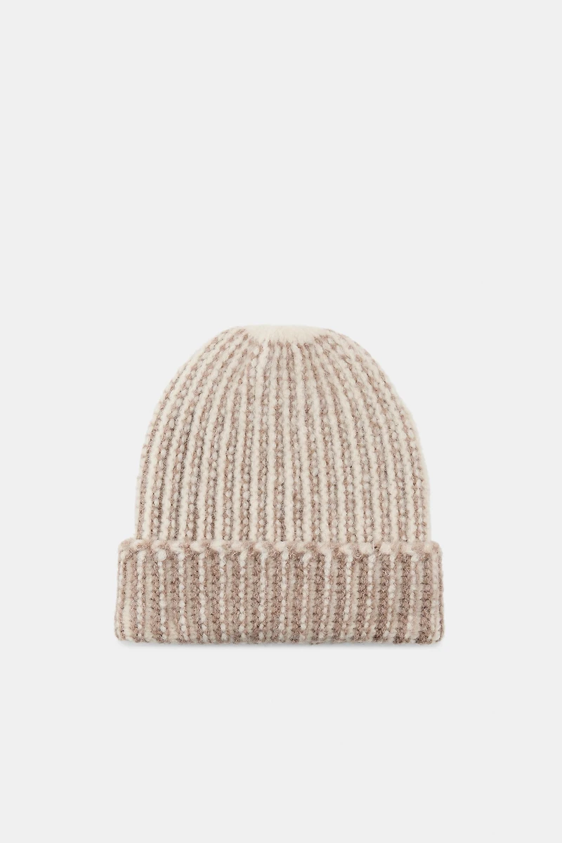 COMBINATION KNIT BEANIE