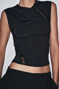 POLYAMIDE LACE TOP