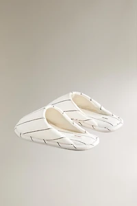 STRIPED MULE SLIPPERS