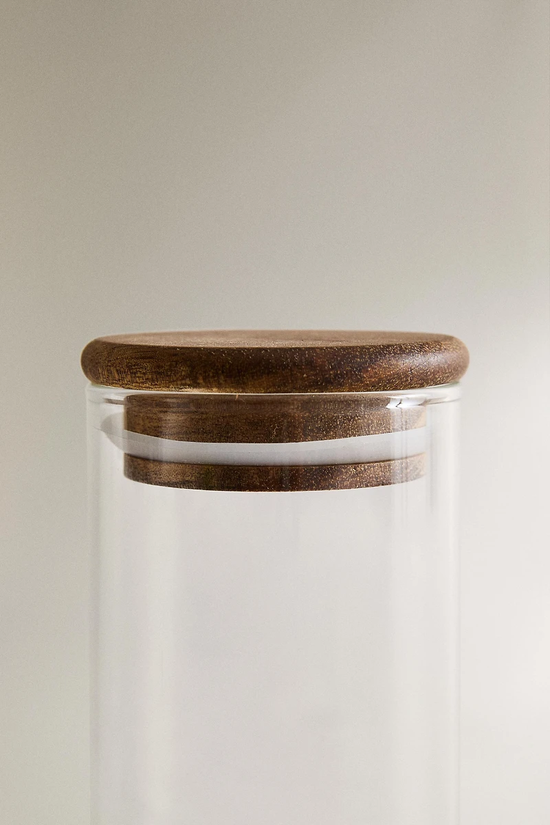 POT RANGEMENT CUISINE VERRE BOIS