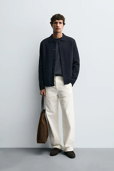 TEXTURED POCKET CARDIGAN