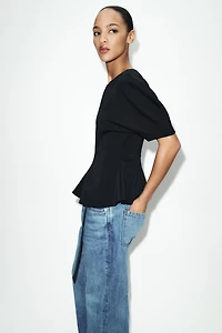 SOFT PEPLUM TOP