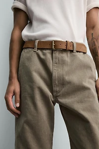 EMBOSSED LEATHER BELT