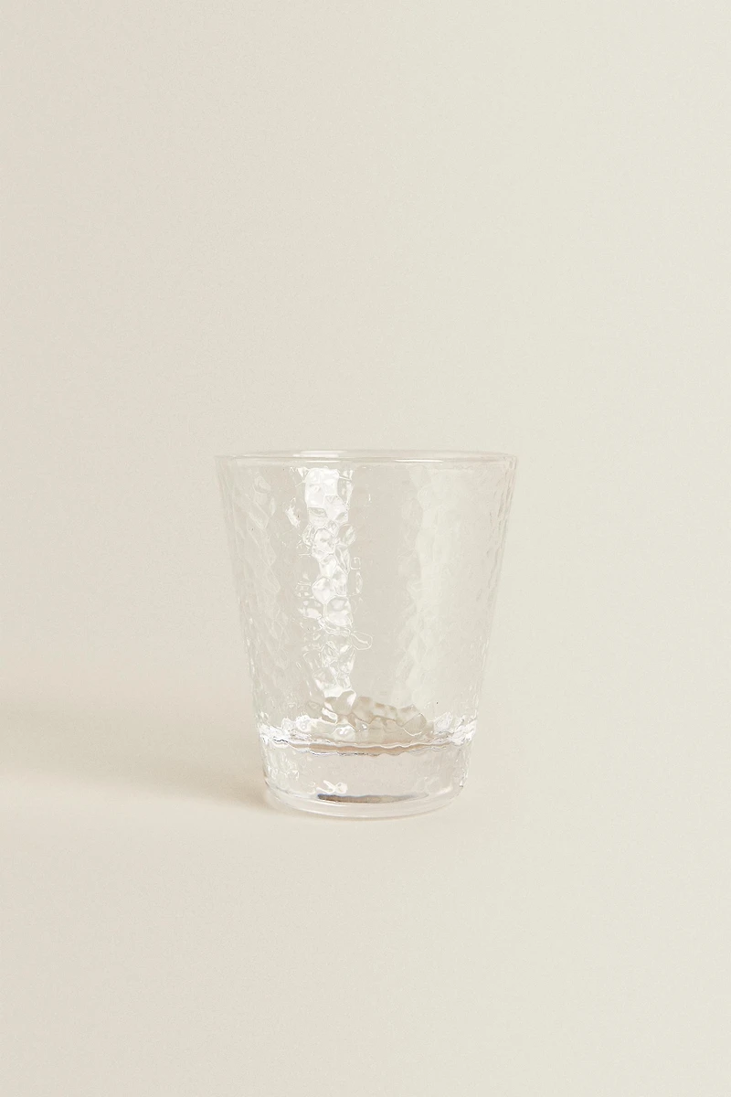 GOBELET VERRE RELIEF NID D'ABEILLE